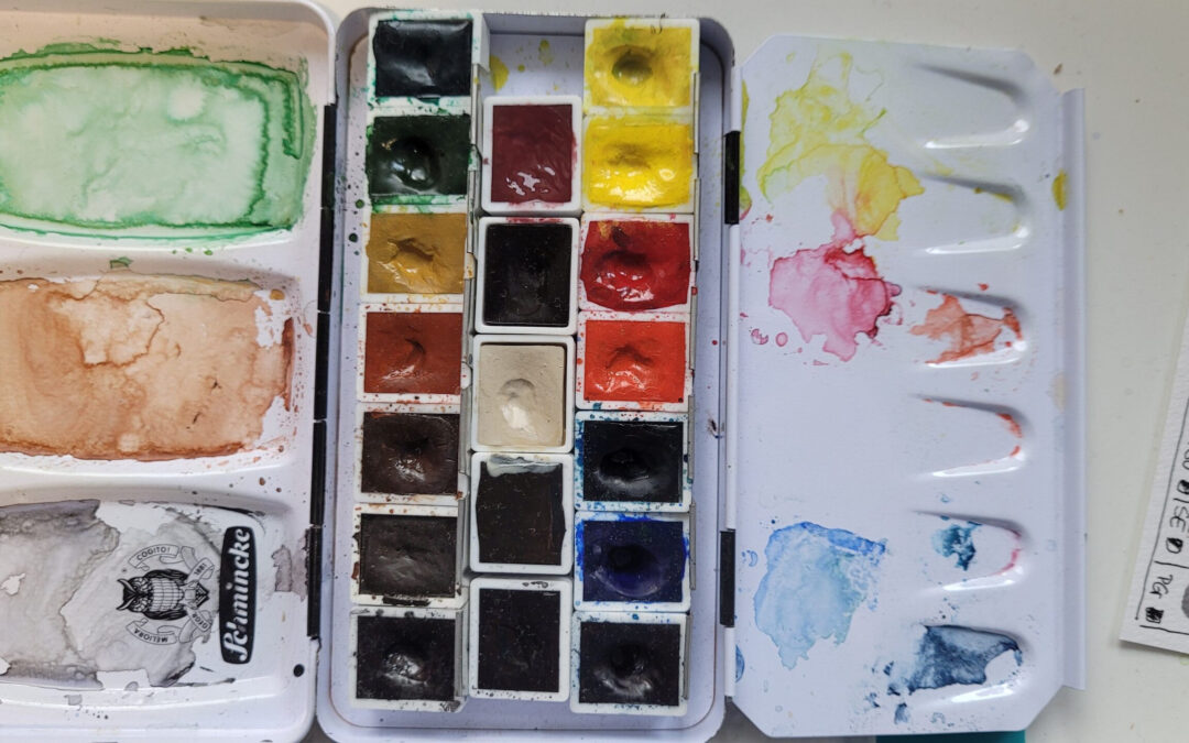Slots in meiner Aquarell-Palette