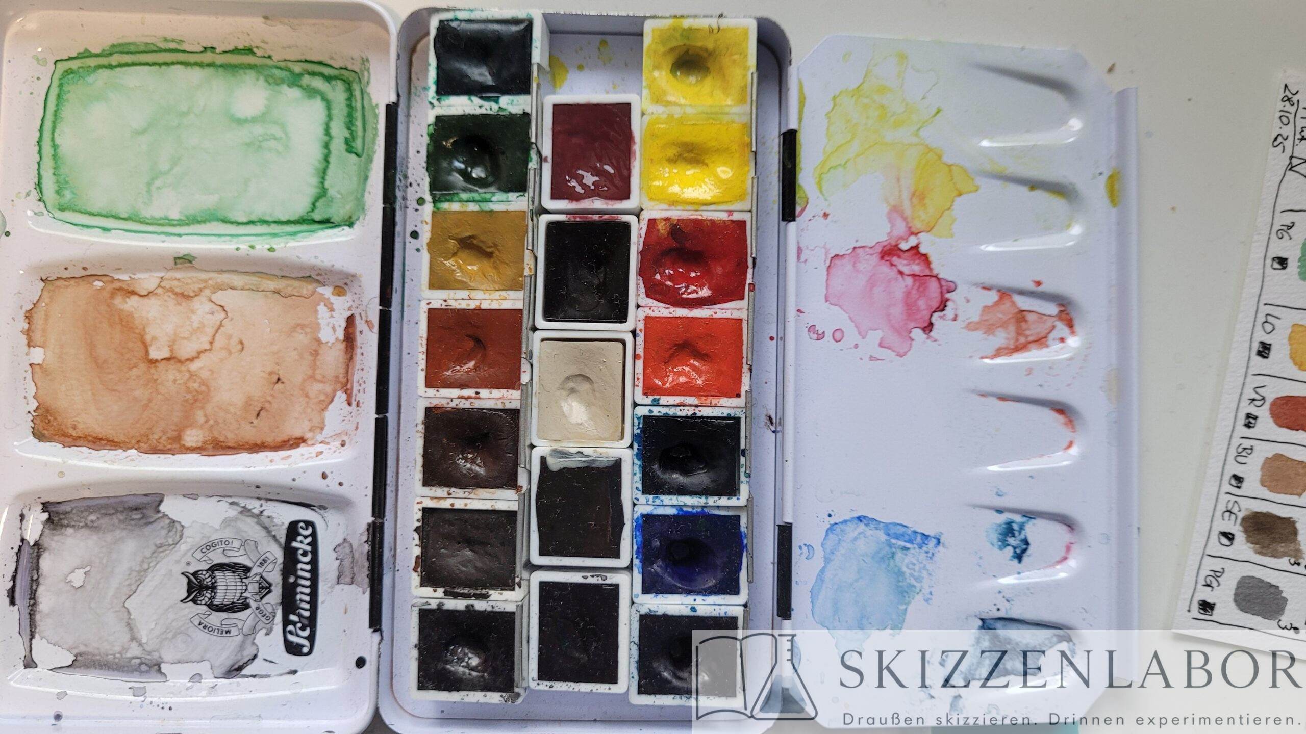 Slots in meiner Aquarell-Palette Palette Schmincke 11 2025