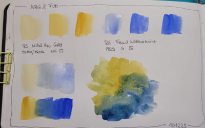 Nickel Azo Gold und French Ultramarine