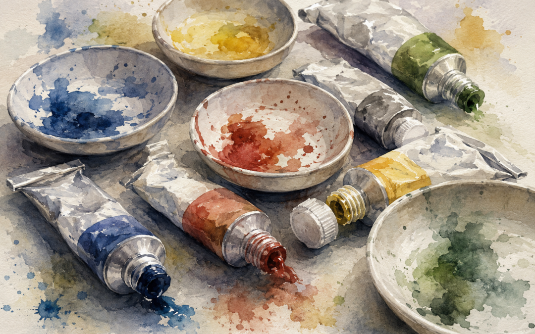 Inflation und Aquarellfarbe