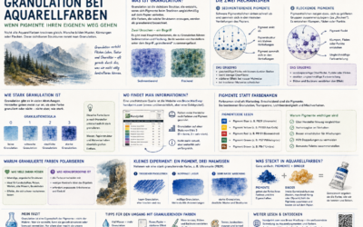 Granulation bei Aquarellfarben – Wenn Pigmente ihren eigenen Weg gehen