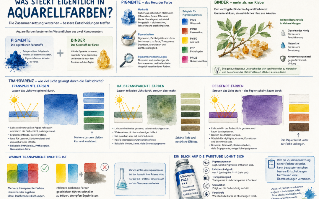 Was steckt eigentlich in Aquarellfarben?