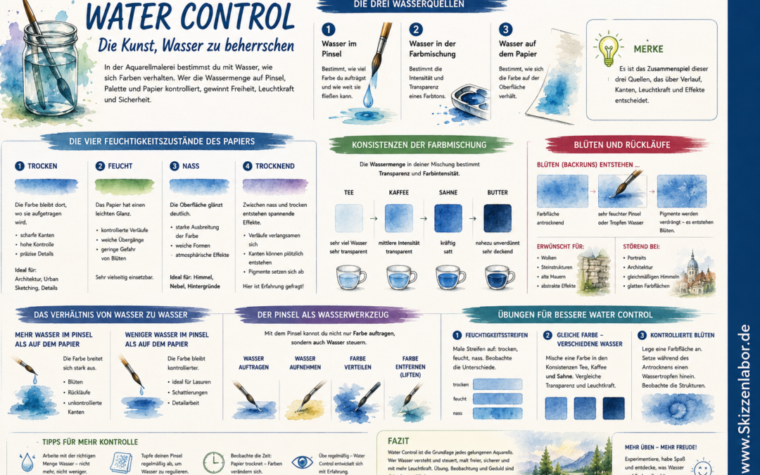 Water Control: Die wichtigste Fähigkeit in der Aquarellmalerei